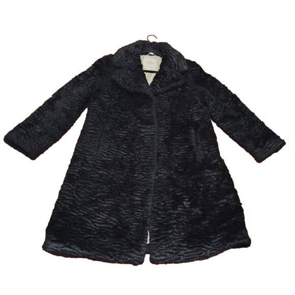 Kate Spade New York Faux Fur Coat Women’s M Elegant Textured Plush Winter Jacket - Picture 9 of 14